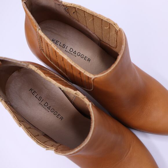 KELSI DAGGER Brooklyn West Ankle Boot Sienna Heeled Leather Chelsea Women's 6 - Picture 7 of 10